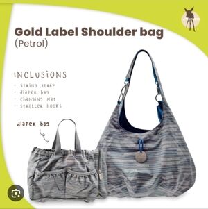 Lassig Gold Label Shoulder Bag with Matching Diaper Bag NWOT